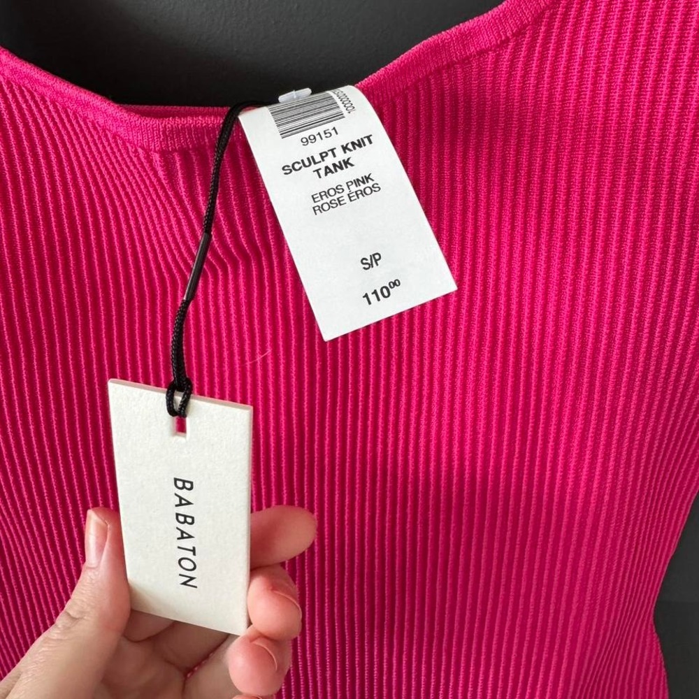 Pink Babaton‎ ribbed mini dress - Picture 4 of 5